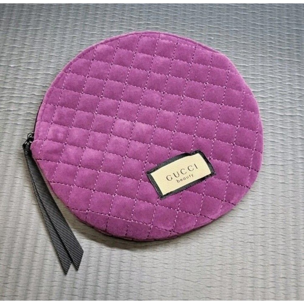 Gucci Beauty Cosmetic Makeup Bag Storage Bag Travel Pouch With Zip Purple